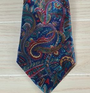 Vintage Widgets Multicolor Paisley Men's Necktie 100% Silk Italy 57"x3.5